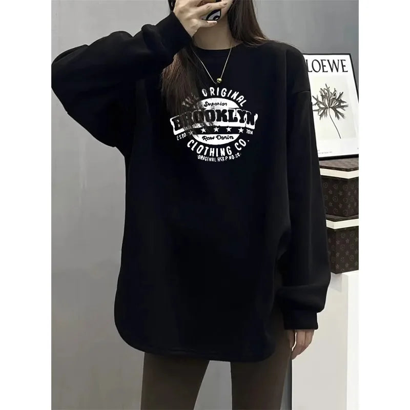 Women Hoodies Office Lady Loose Coast