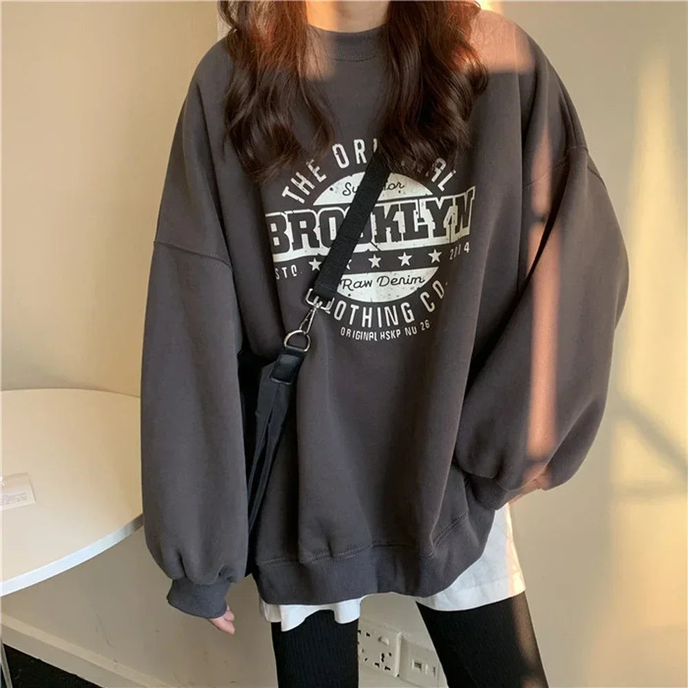 Women Hoodies Office Lady Loose Coast