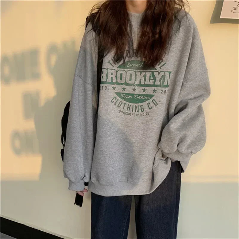 Women Hoodies Office Lady Loose Coast