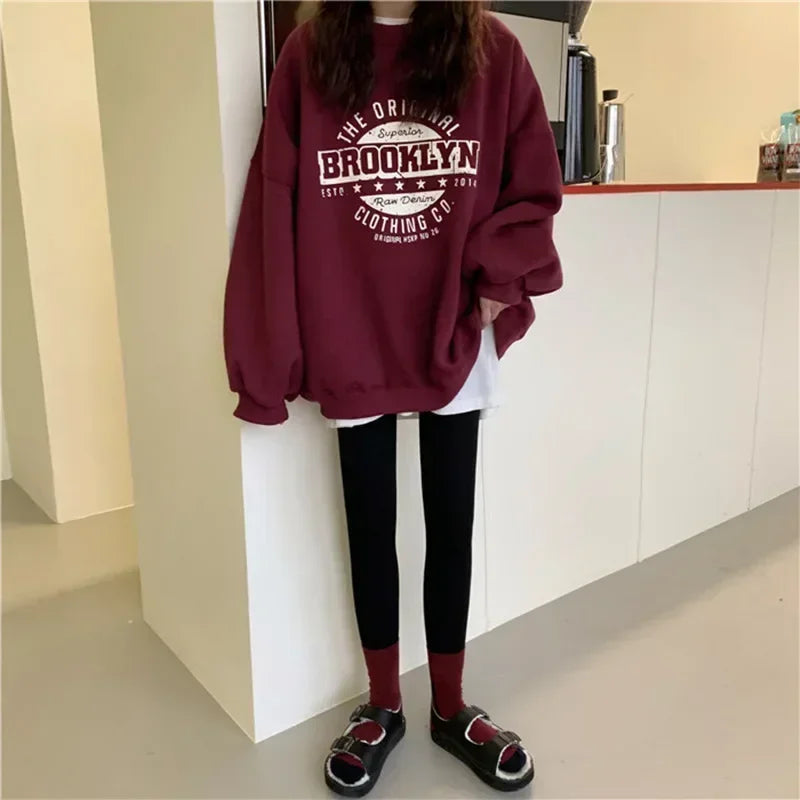 Women Hoodies Office Lady Loose Coast