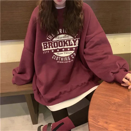 Women Hoodies Office Lady Loose Coast
